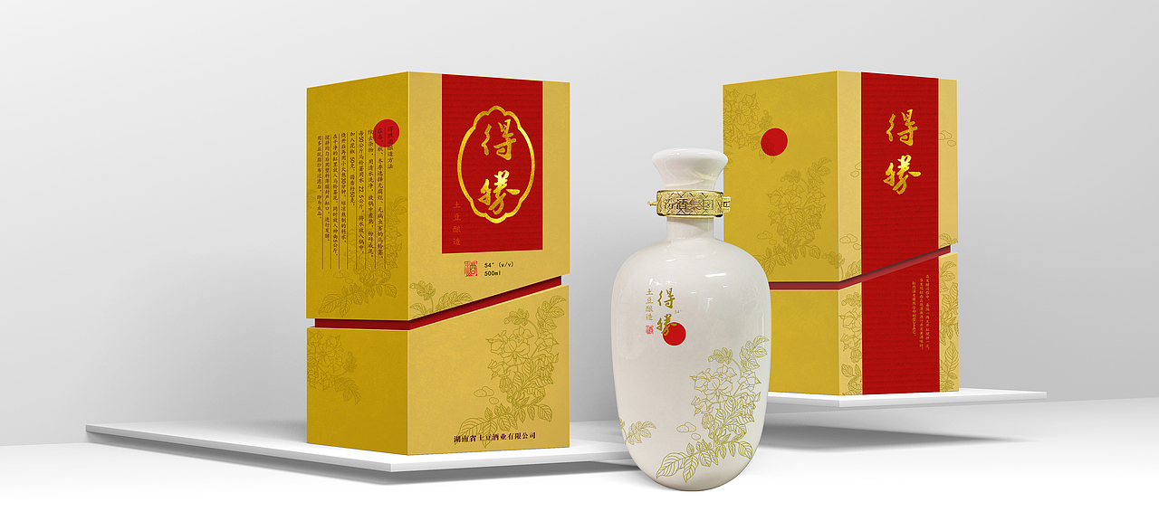 红日得胜得胜土豆酒包装设计