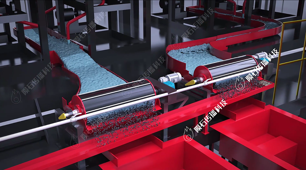 锂电黑粉回收工艺3D动画