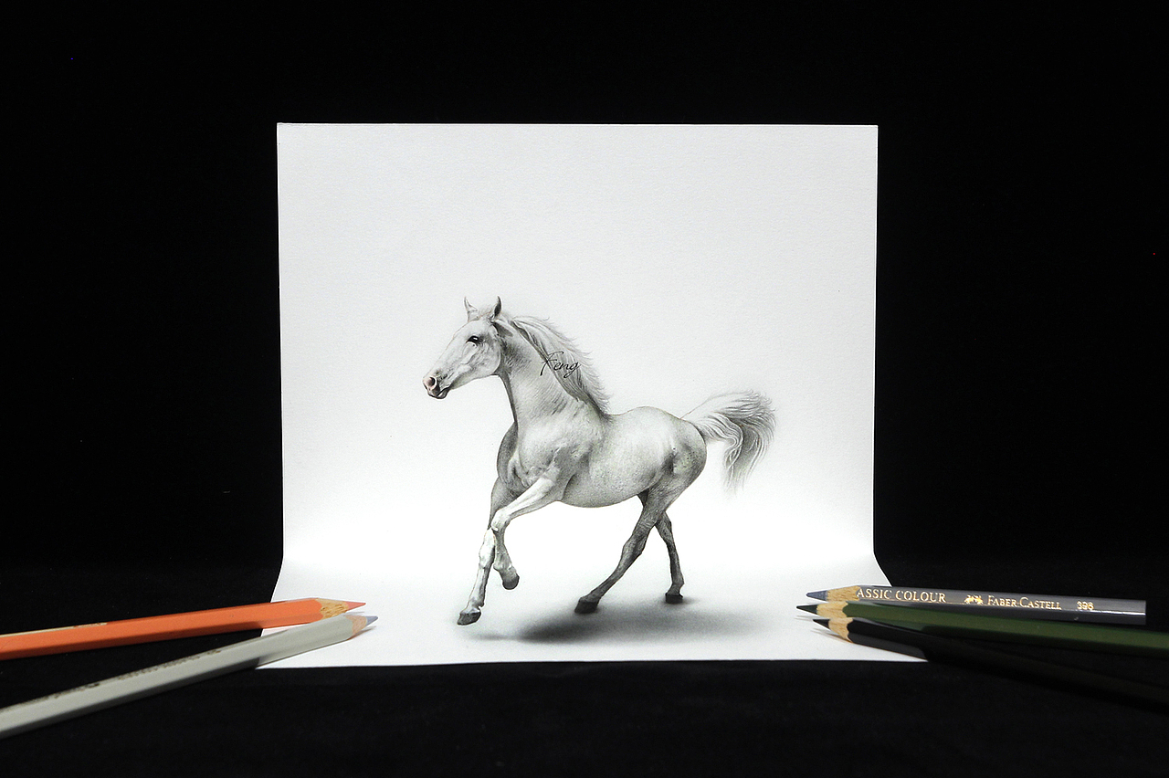 彩铅手绘——3d立体画(合集多图)