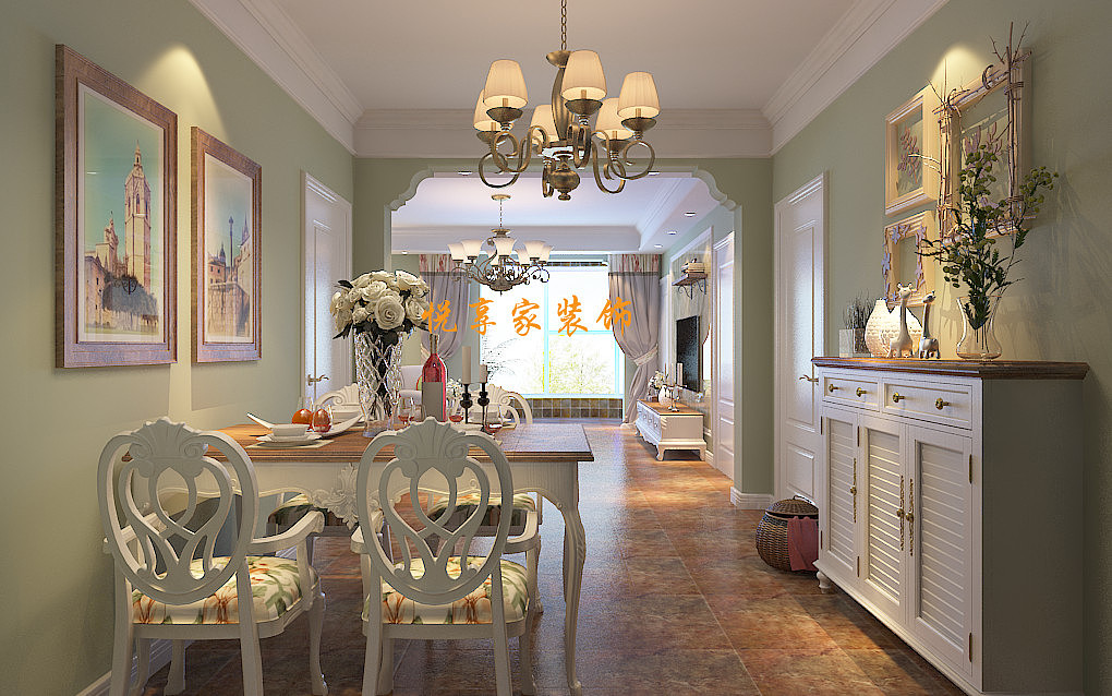 石家庄星河御城95㎡两居室简美风，怎么赞你不嫌多！（图ZNjIxMTI5MDg=） - 家装设计 - 站酷设计师圆禾空间装饰原创素材 - 站酷ZCOOL