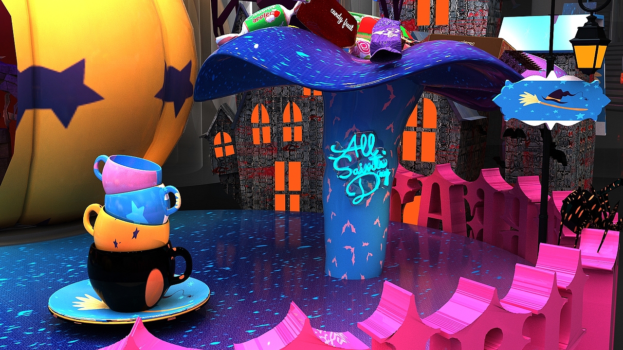 万圣节美陈（图ZMjMzOTE0OTY4） - 场景 - 站酷设计师SURRY很棒原创素材 - 站酷ZCOOL