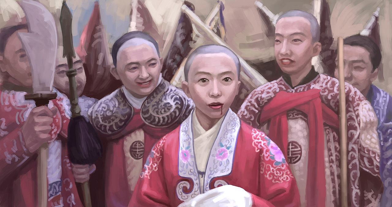 小尼姑年方二八，正青春，被师傅削去了头发；我本是女...（图ZNTk5MDg2MjA=） - 创作习作 - 站酷设计师海盗爱画画原创素材 - 站酷ZCOOL