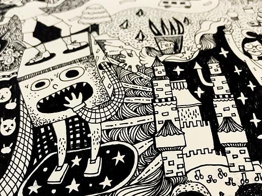 创意线描装饰画