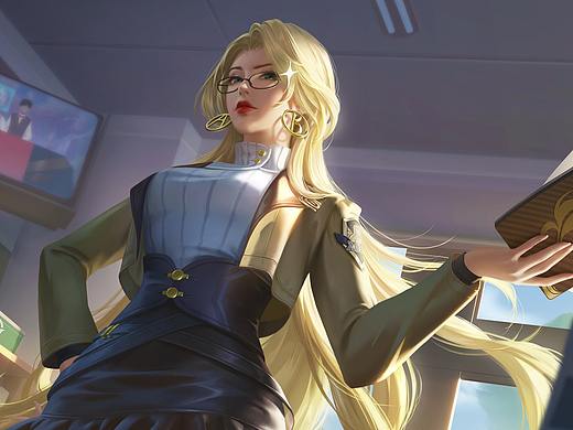 《王者荣耀》雅典娜单词大作战绘画过程+解说