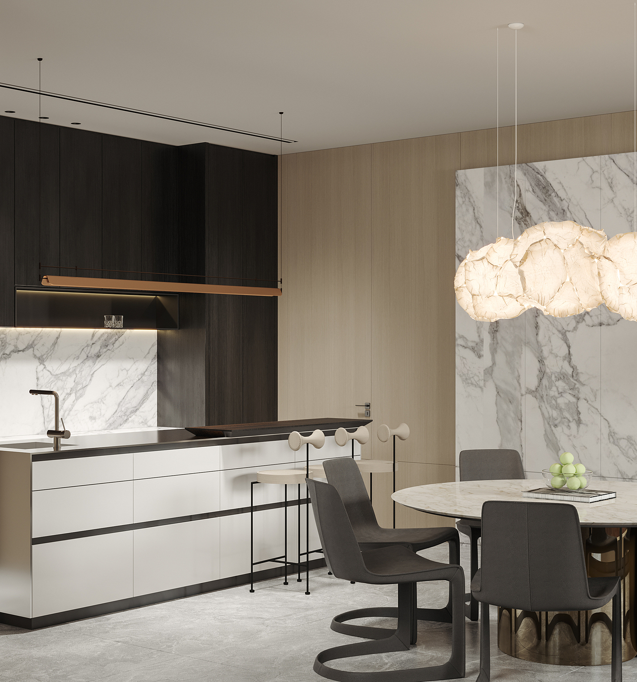 现代别墅客餐厅