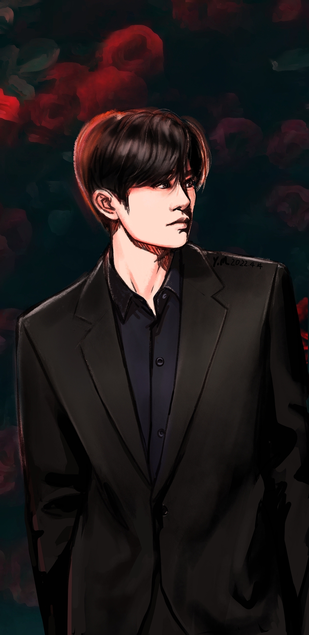 易烊千玺 暗夜星辰（图ZMjk3MjEyMDQw） - 艺术插画 - 站酷设计师鸟类迁西原创素材 - 站酷ZCOOL