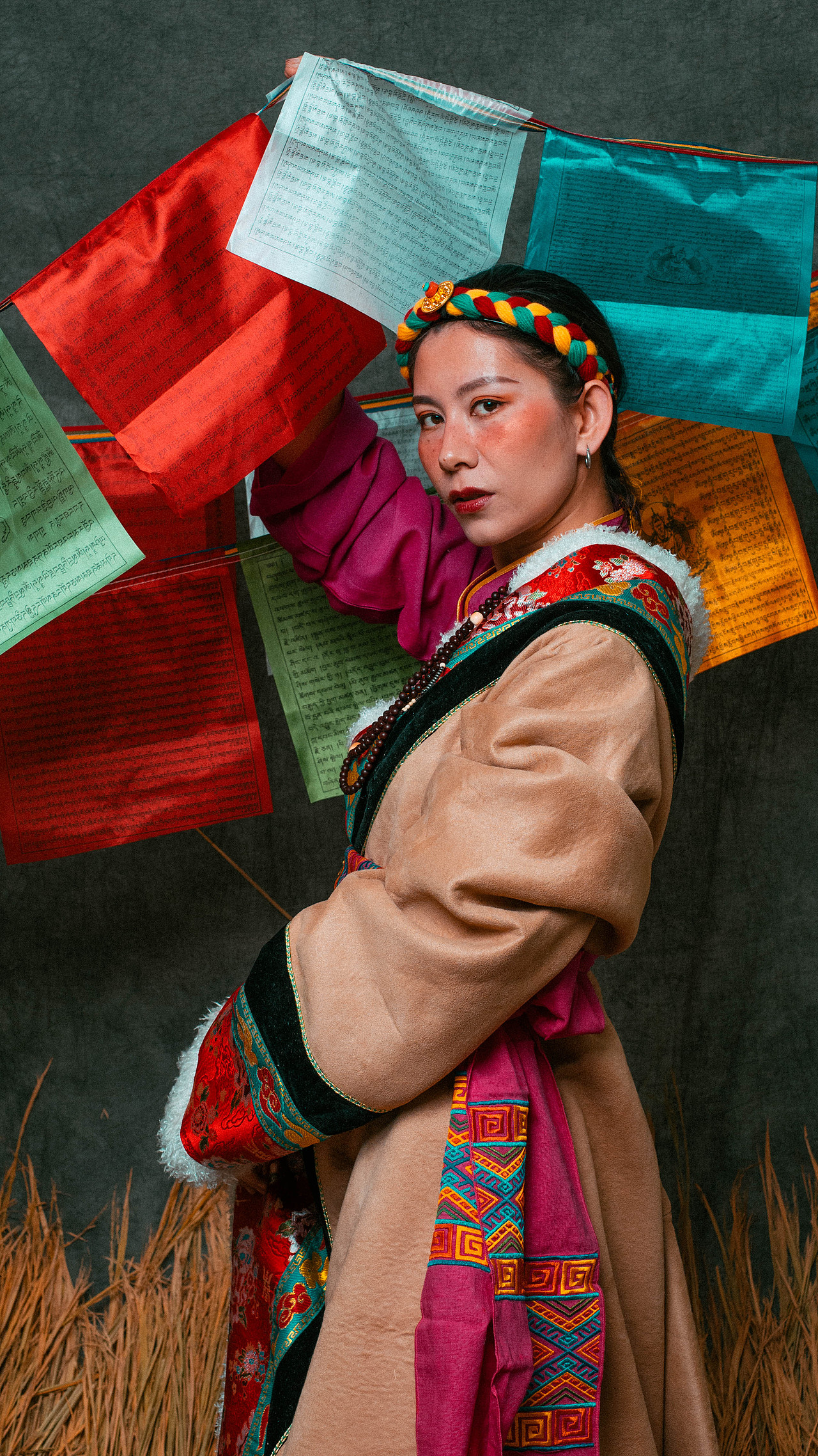 西藏风情人物创作