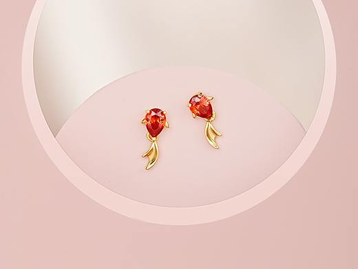 珠宝摄影 饰品 耳饰 锦鲤