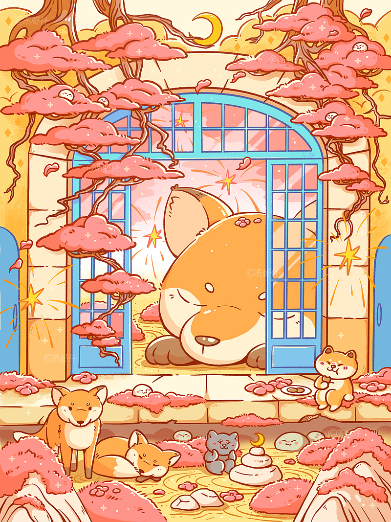 盛不盛开，花都是花（图ZMjg2MTc0MTE2） - 商业插画 - 站酷设计师苏虾仔原创素材 - 站酷ZCOOL