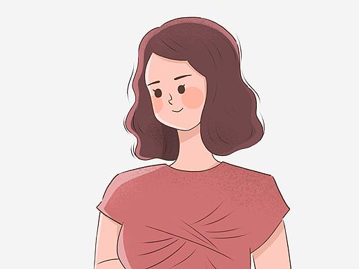 挎包的女人-扁平风