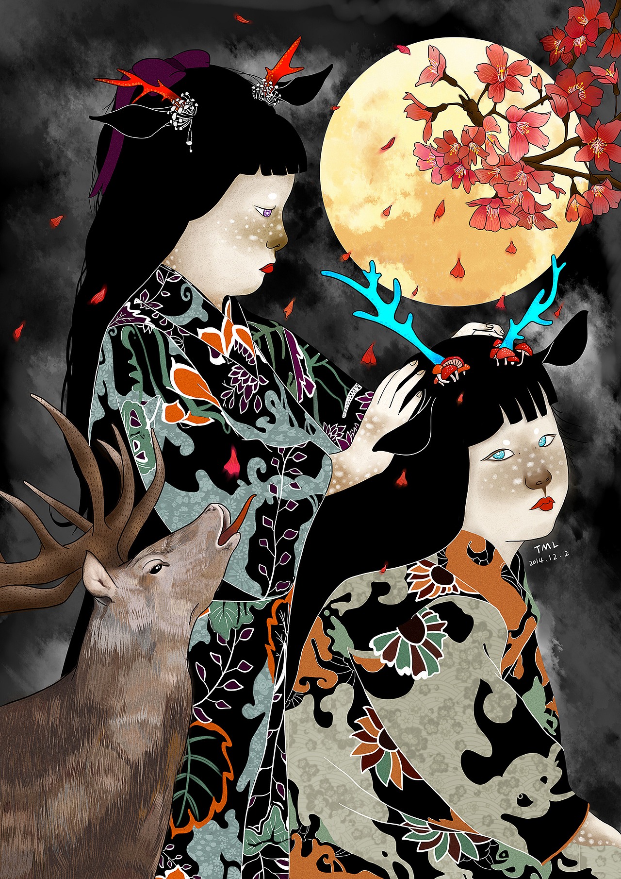 如果看见地狱，我就不怕魔鬼（图ZMjIzMDk5NDQ=） - 艺术插画 - 站酷设计师menglu24原创素材 - 站酷ZCOOL
