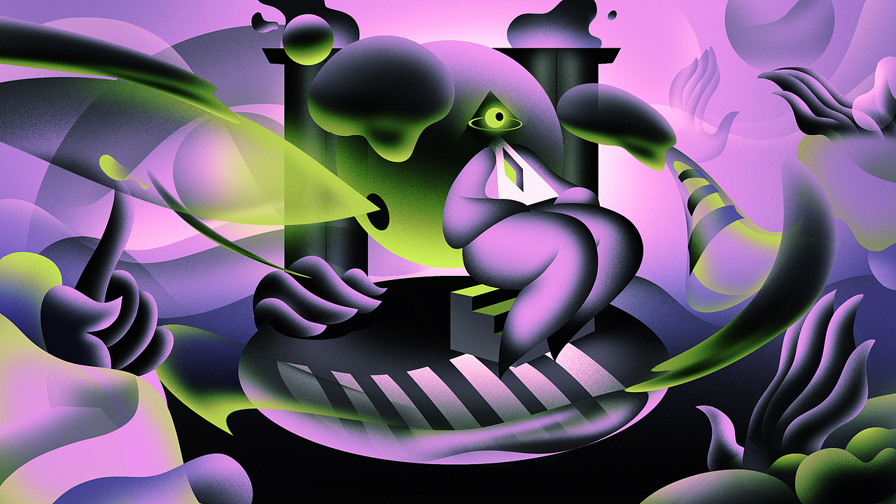 潜意识——视差动态插画