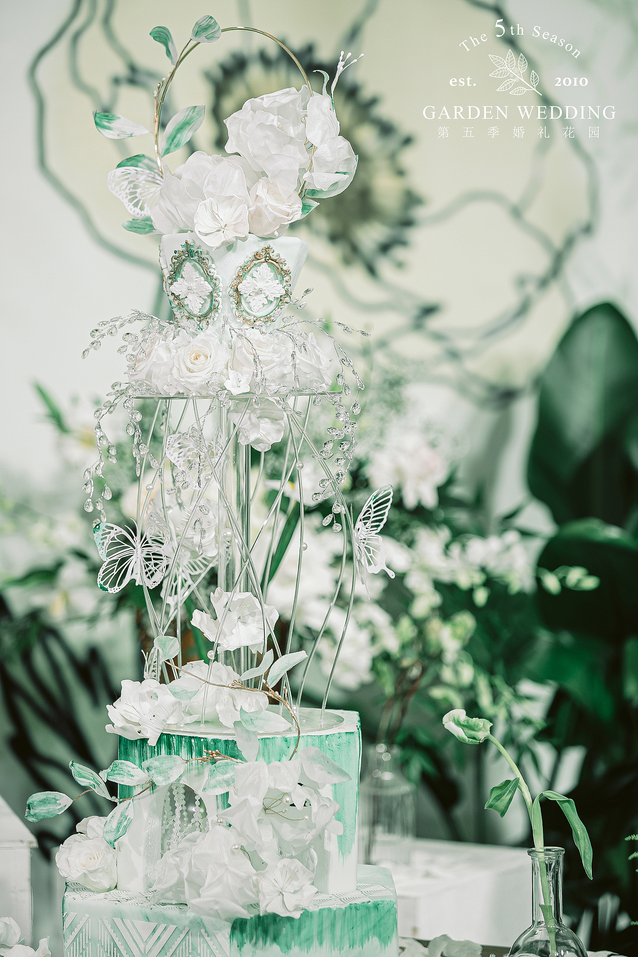 森系婚礼蛋糕✖️手工手提花