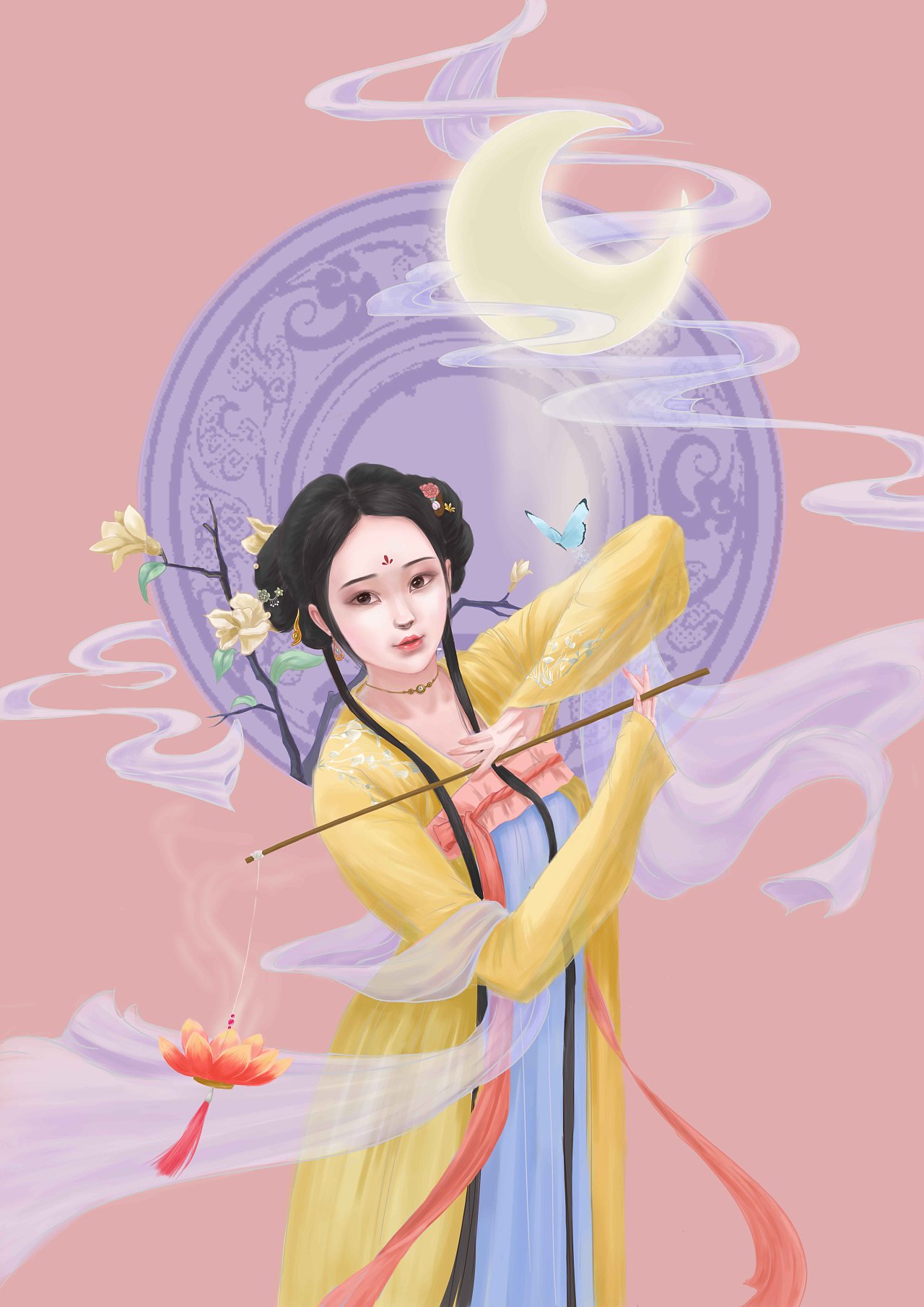 古风花灯小姐姐