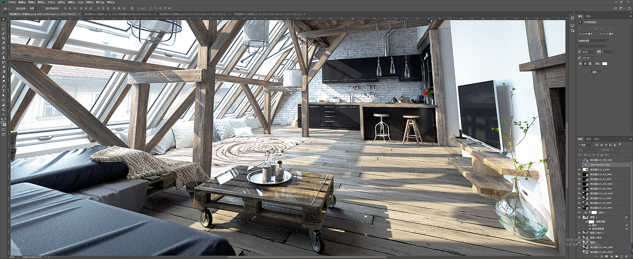 C4D室内测试渲染丨C4D丨个人作品案例（图ZMjk0NTA5MDYw） - 场景 - 站酷设计师Visual_Power_Ray原创素材 - 站酷ZCOOL