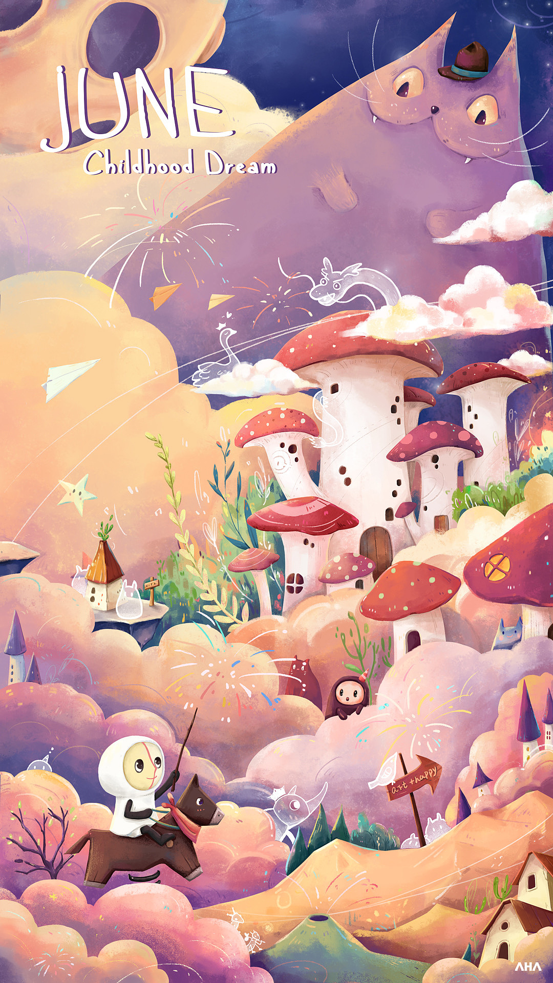 「寻梦之旅」月主题插画（图ZMjU3OTIwNDEy） - 商业插画 - 站酷设计师蒙斯特monster原创素材 - 站酷ZCOOL