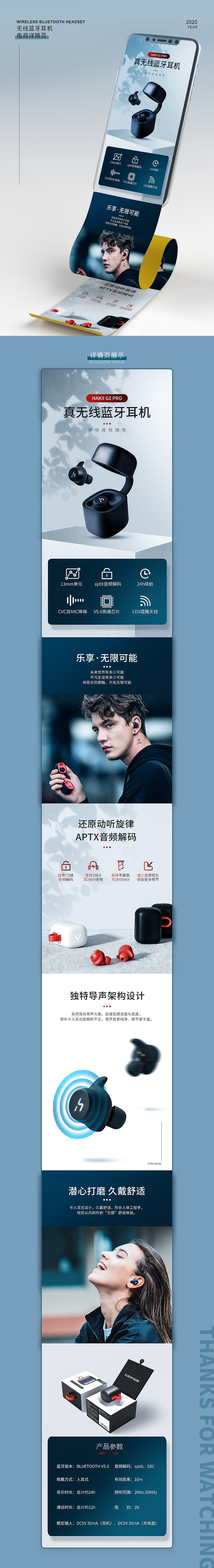 耳机详情页展示