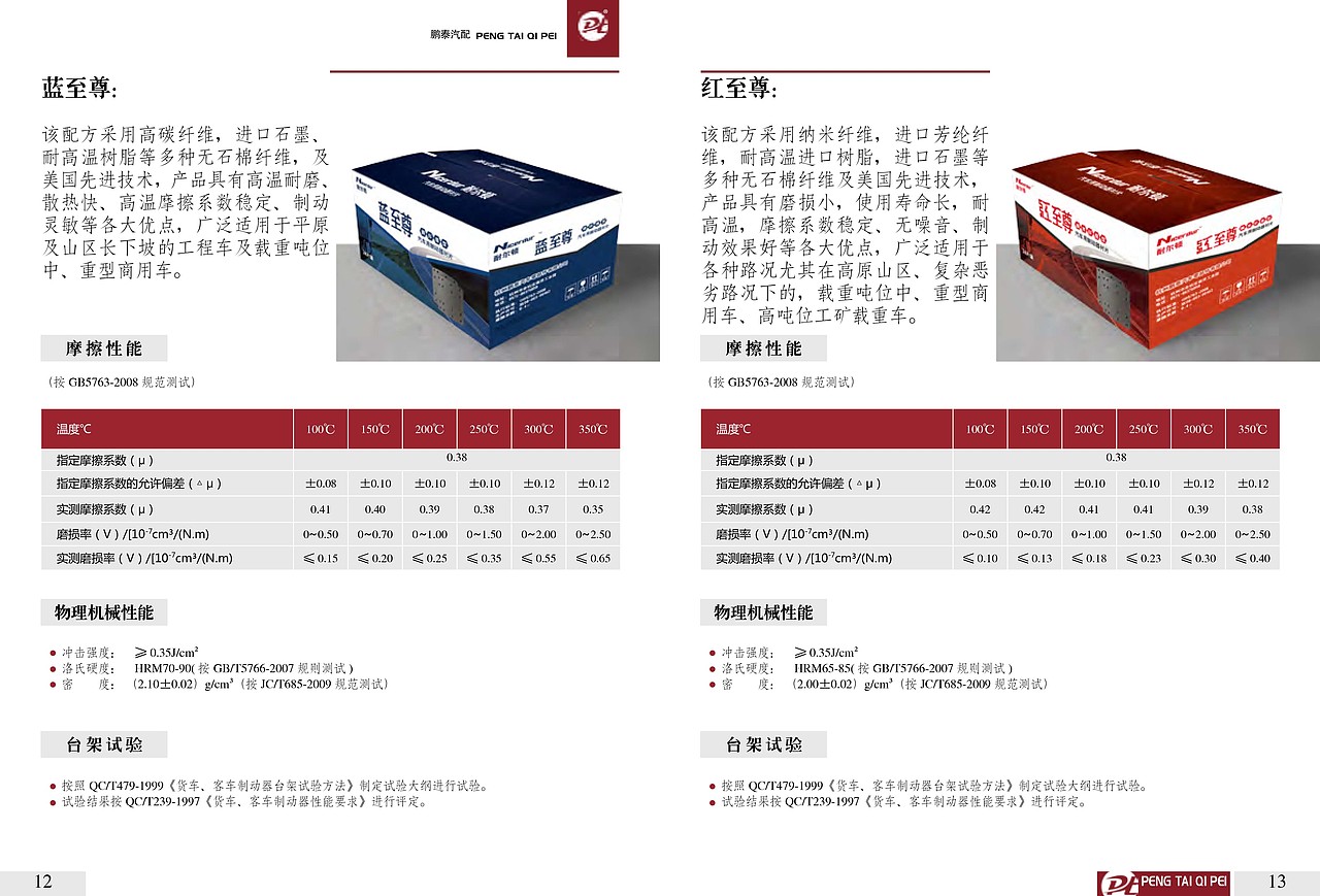 汽车配件刹车片画册平面设计