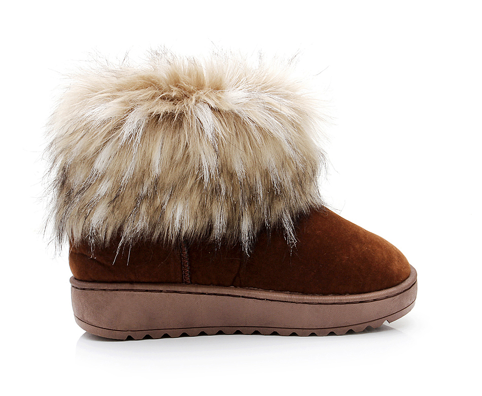 雪地靴学生棉鞋棉靴女靴店主实物拍摄靴子 毛毛靴中筒靴长筒靴实物拍摄 模特拍摄