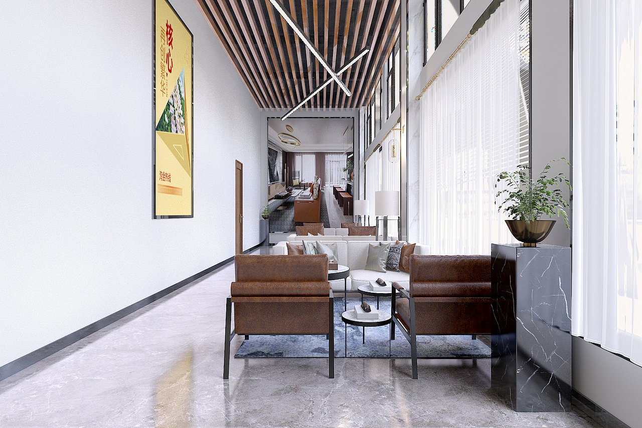 现代风格售楼处——扬州择木创建设计表现（图ZMTcyODgyMTQw） - 家装设计 - 站酷设计师择木创建设计表现原创素材 - 站酷ZCOOL