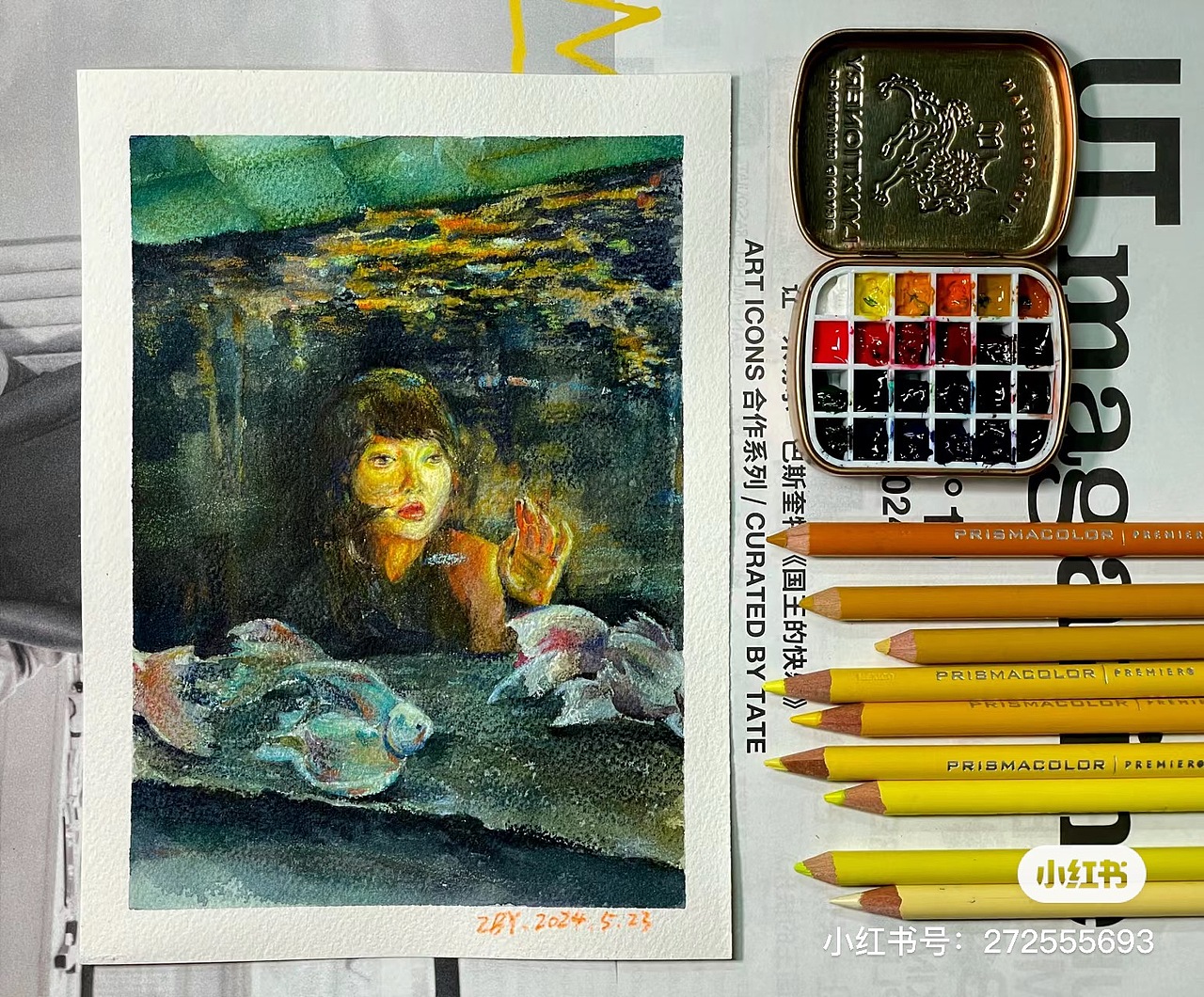 记录一张水彩画（图ZMzY5MzcyODA4） - 艺术插画 - 站酷设计师喵达王原创素材 - 站酷ZCOOL