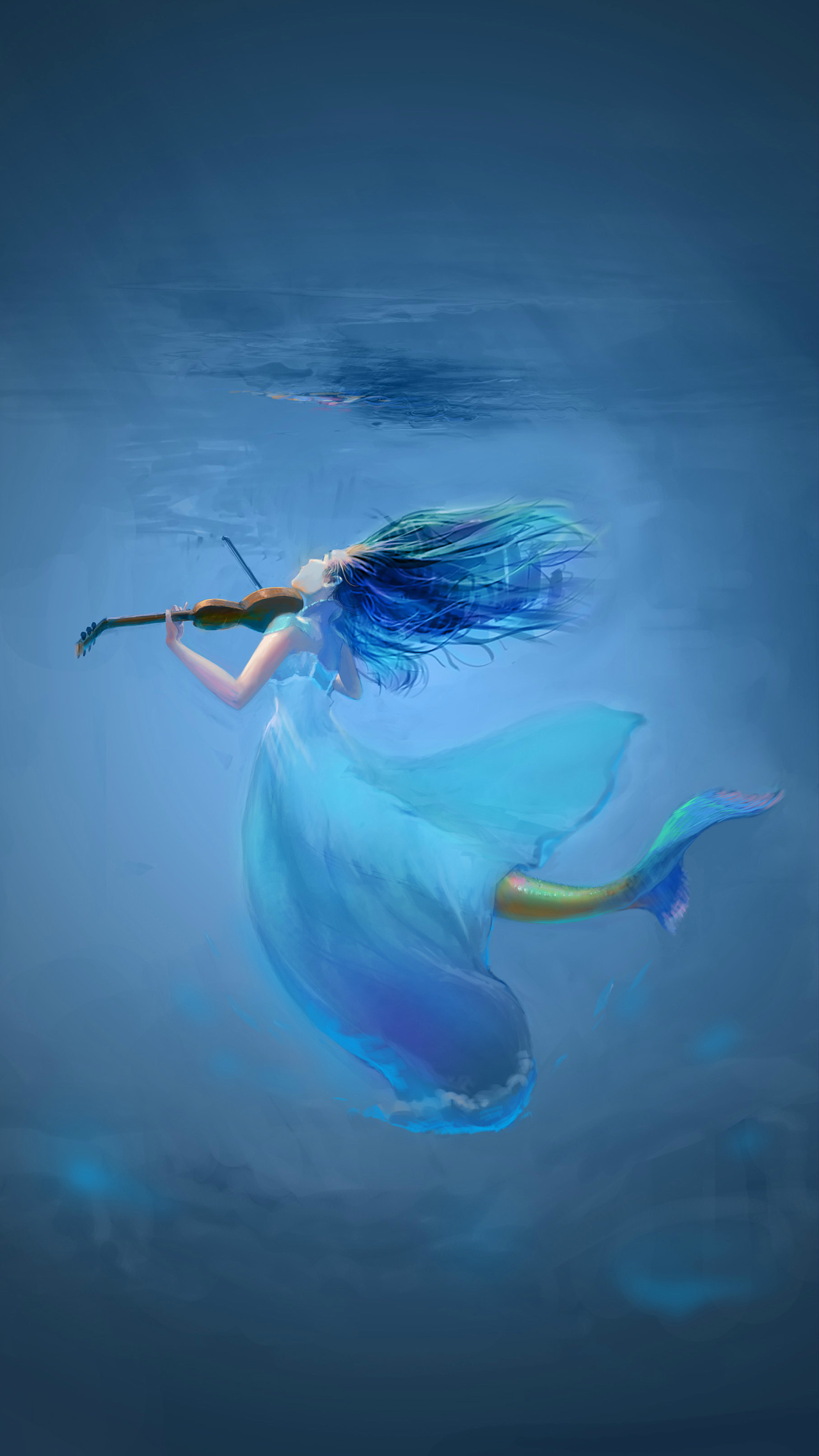 《美人鱼》|插画|创作习作|linkocg - 原创作品 - 站酷 (zcool)