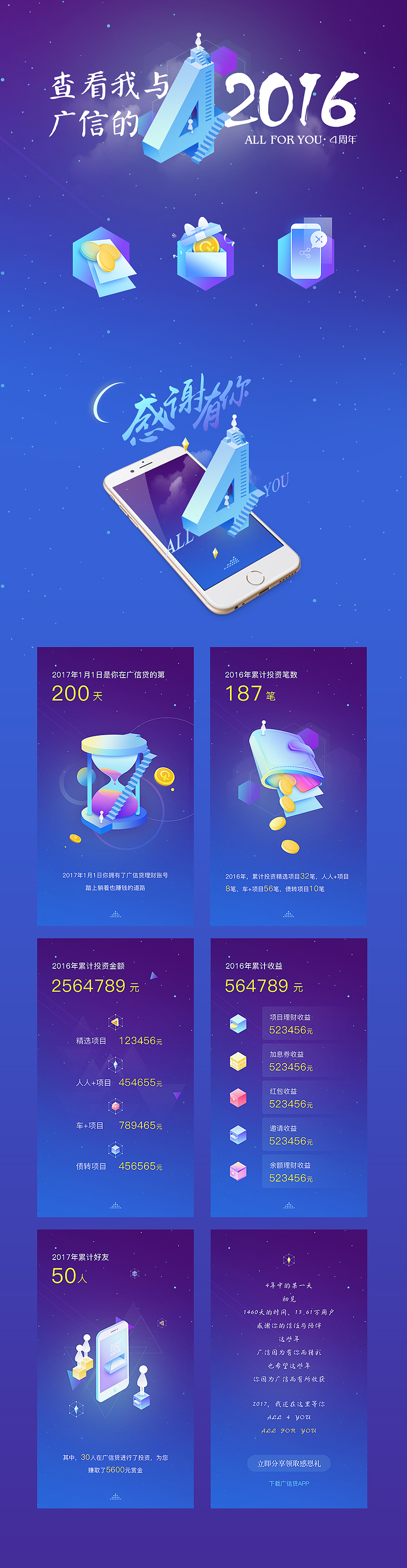 广信贷四周年【感谢有你】活动-h5