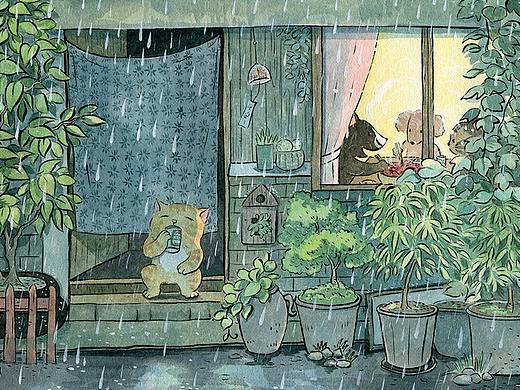 下雨了