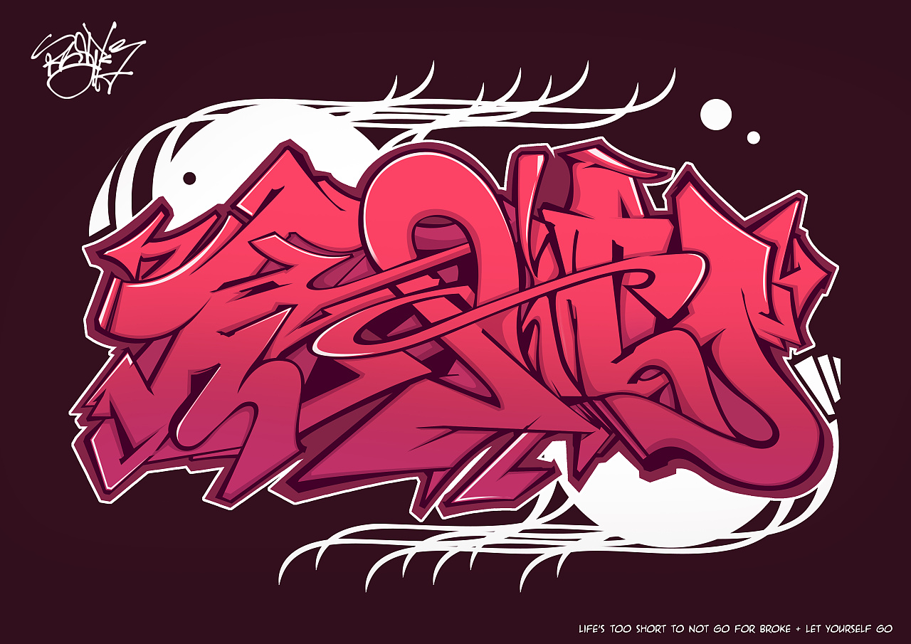 #Pink键盘前的 涂鸦字体/|插画|涂鸦/潮流|池田Kusu - 原创作品 - 站酷 (ZCOOL)