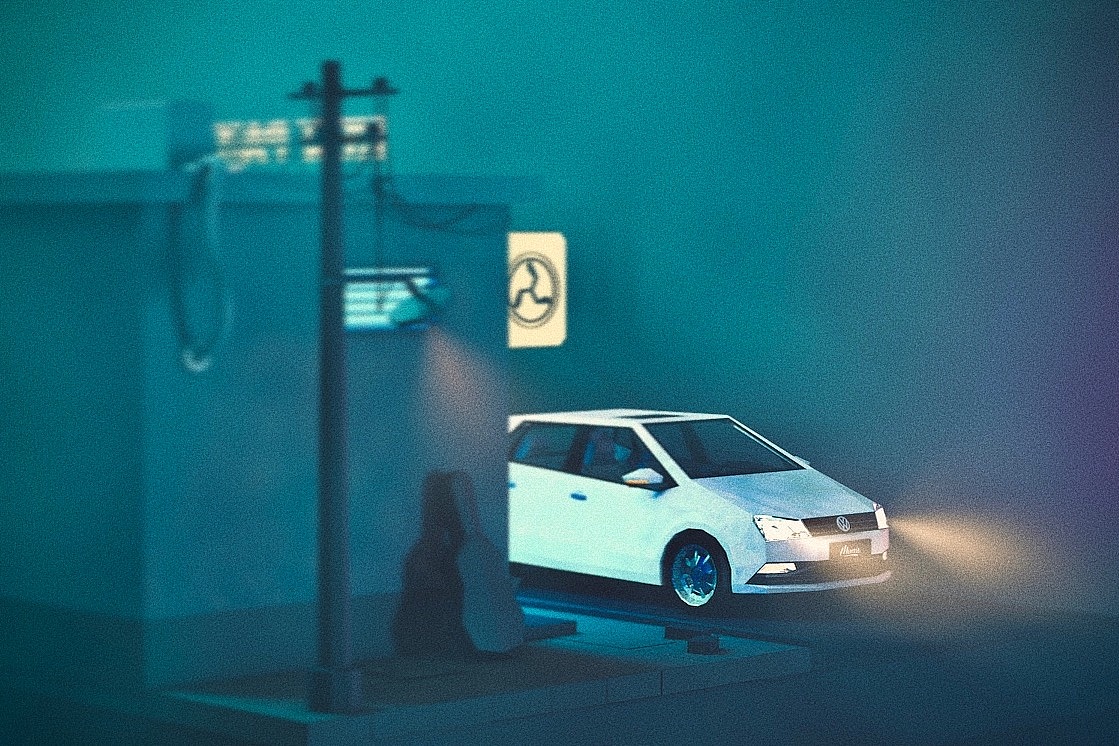 C4D-007 低面小车和场景