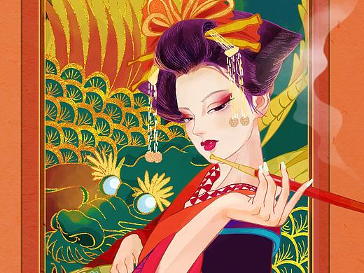 电影海报插画|恶女花魁