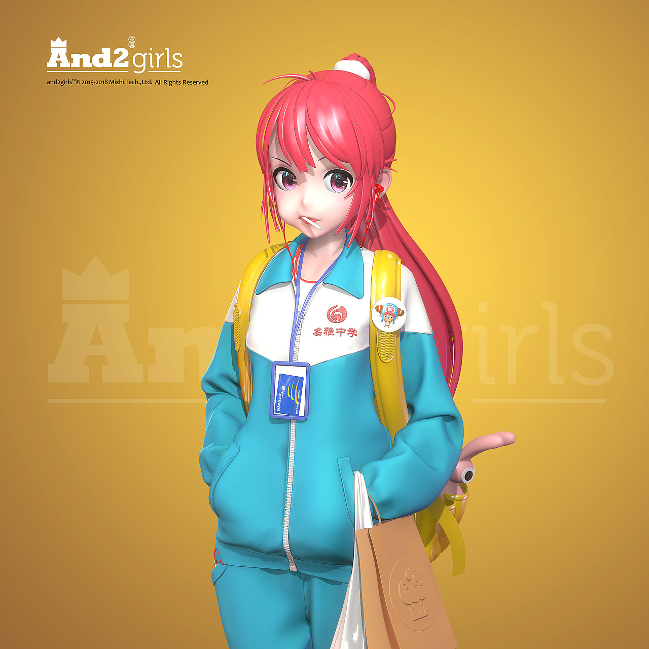 And2Girls-安菟*虚拟偶像*校服小姐姐（图ZMTI1MTE5MjA4） - 动画片 - 站酷设计师StraightenUP原创素材 - 站酷ZCOOL