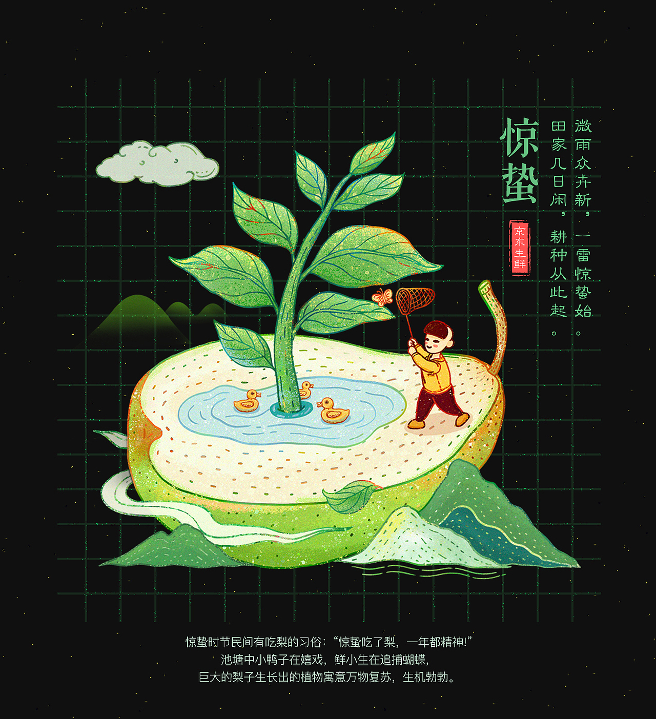 京东生鲜24节气视觉总结-页面周边字体资源位