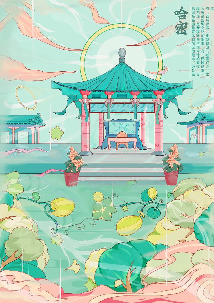 文化润疆下的丝路沿线城市插画及文创产品