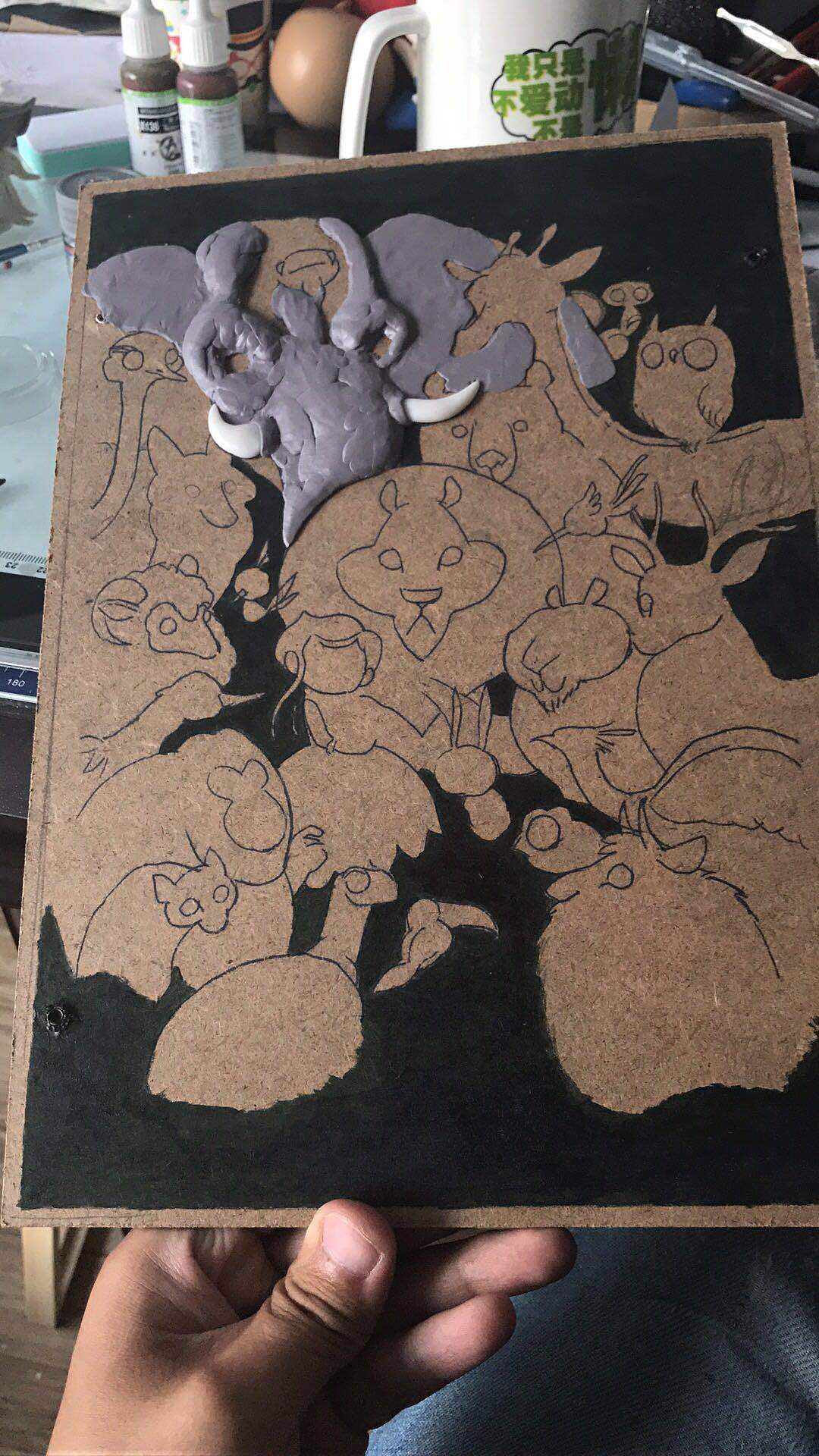 绿野仙踪——胆小的狮子 软陶画框（图ZOTc3MzQ2OTY=） - 工艺品设计 - 站酷设计师人韦木南原创素材 - 站酷ZCOOL