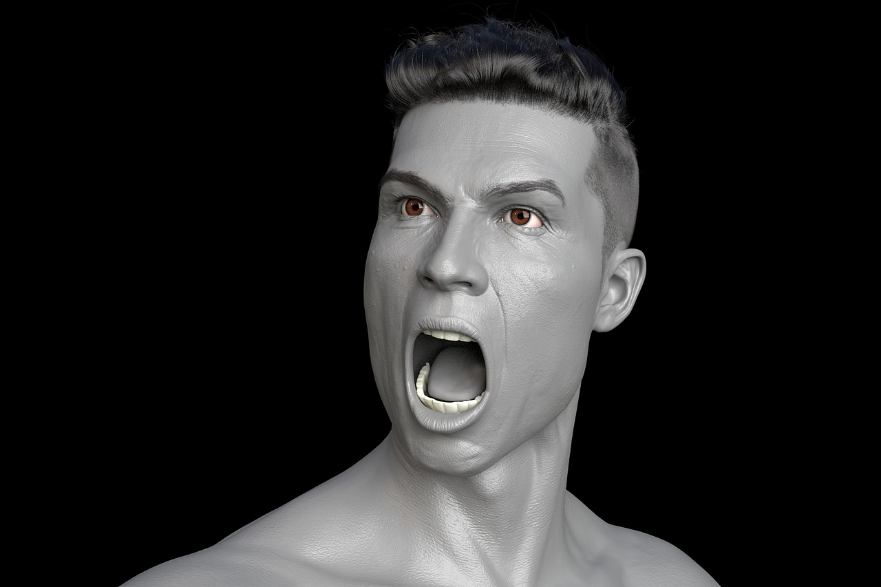 练习zb+maya制作c罗