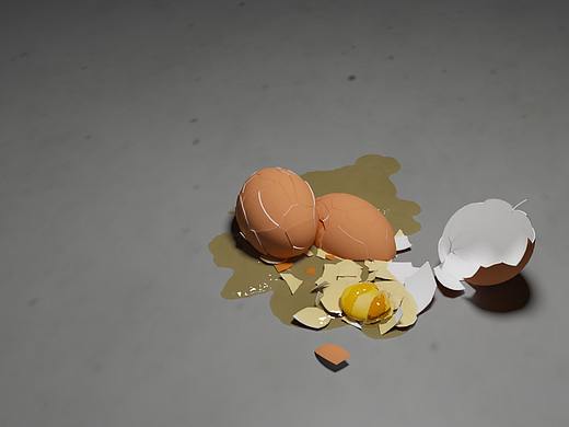 鸡蛋破碎效果