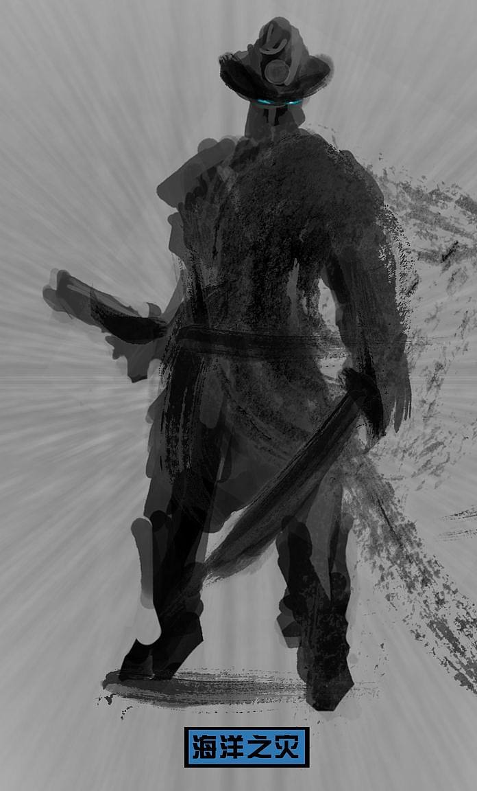 暗黑水墨风格英雄联盟角色