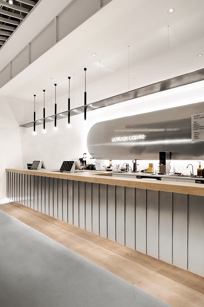 ▲咖啡吧不锈钢元素