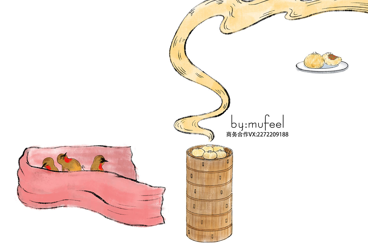 国风系列插图（图ZMzM5NzEzMDg0） - 儿童插画 - 站酷设计师mufeel原创素材 - 站酷ZCOOL