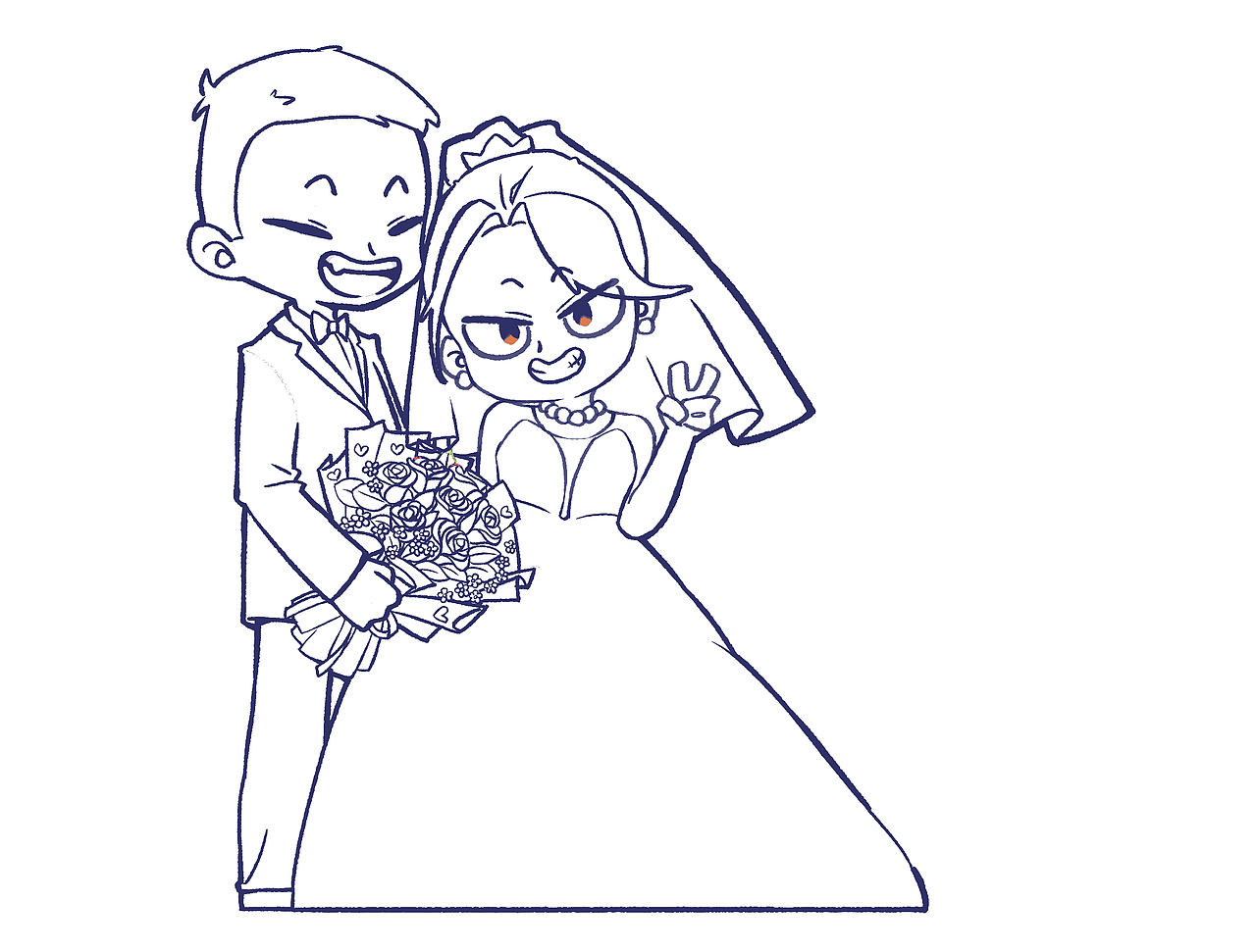 给妹妹画的的结婚立牌（图ZMzM1NzUwOTEy） - 其他平面 - 站酷设计师庄个庄原创素材 - 站酷ZCOOL