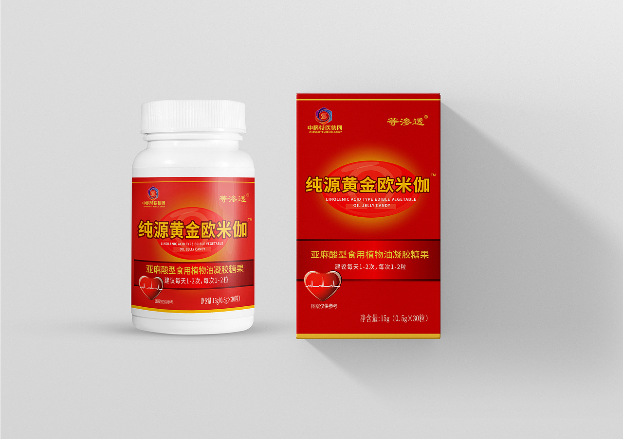 保健食品 凝胶糖果 黄金欧米茄 已商用（图ZMzA4MzE3MTY4） - 包装 - 站酷设计师彩腾包装设计原创素材 - 站酷ZCOOL