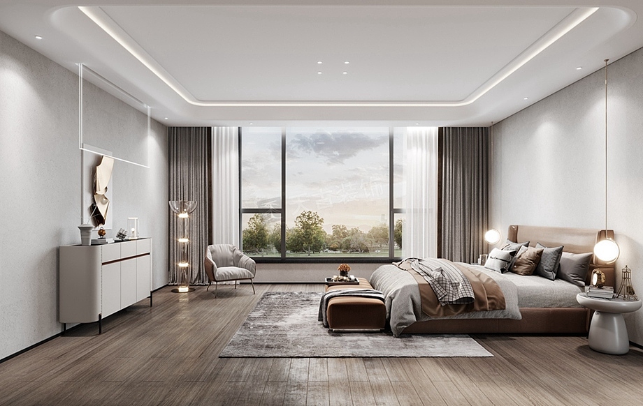 万科悦湾双拼别墅装修,现代简约无主灯设计,天古装饰（图ZMjk2OTc5ODg4） - 家装设计 - 站酷设计师天古装饰设计师T原创素材 - 站酷ZCOOL