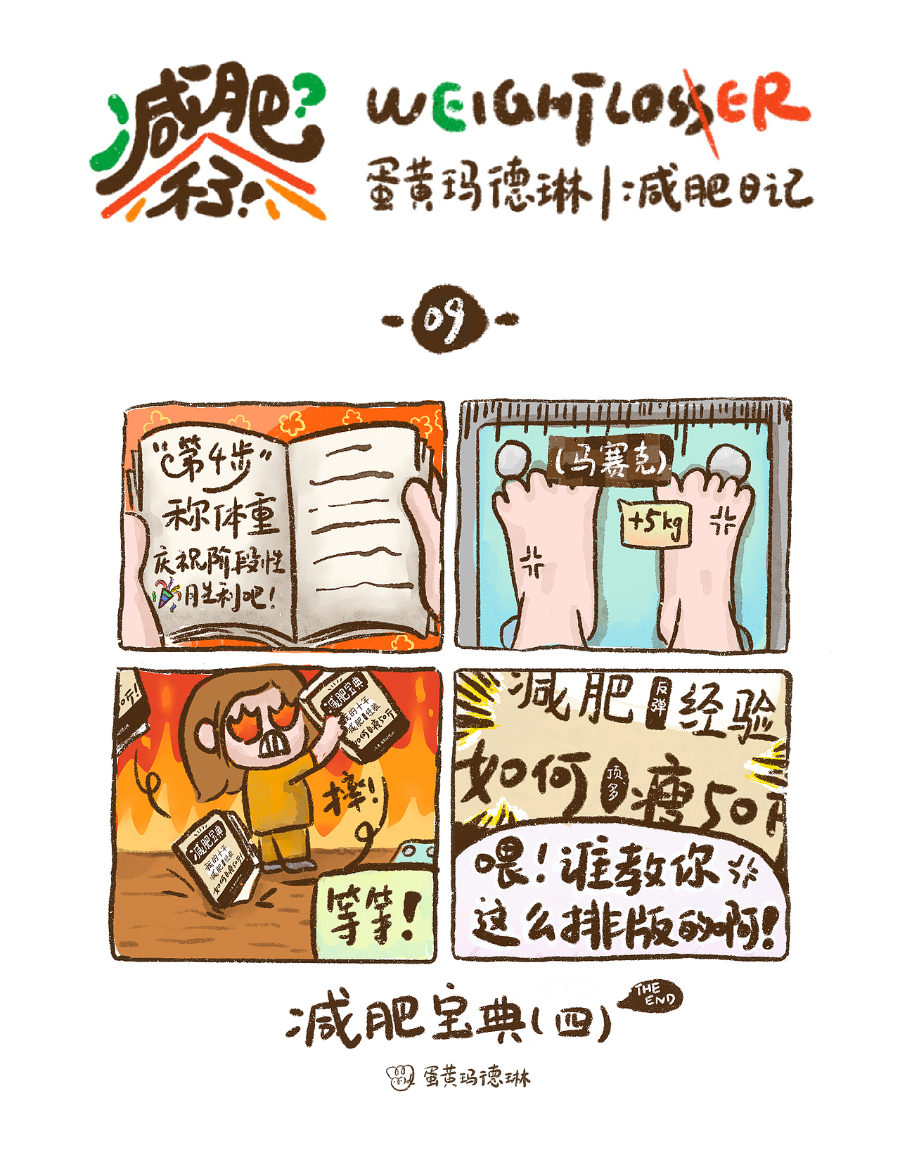 “减肥？不了！”| 减肥日记（图ZMzQ1MDM1OTky） - 短篇/格漫 - 站酷设计师蛋黄玛德琳原创素材 - 站酷ZCOOL