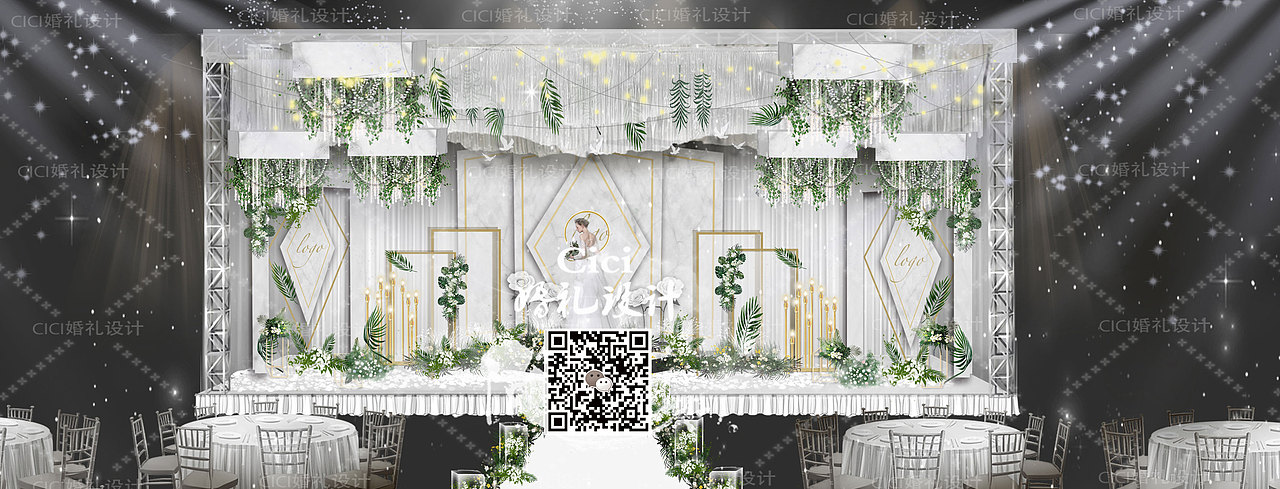 婚礼效果图设计（图ZMTI3MTE0MzAw） - 舞台美术 - 站酷设计师陈小曦cici原创素材 - 站酷ZCOOL