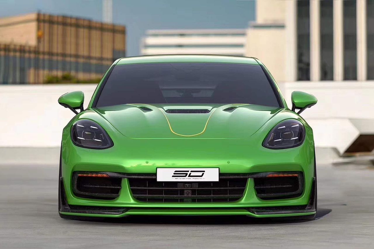保时捷Panamera 971改装SD 款碳纤维小包围 机盖 前唇