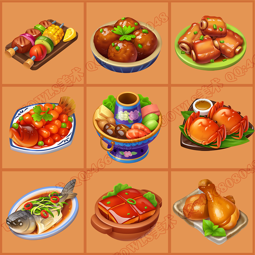 美食图标设计（图ZMjQxMzU2NDM2） - 图标 - 站酷设计师Uowls美术原创素材 - 站酷ZCOOL