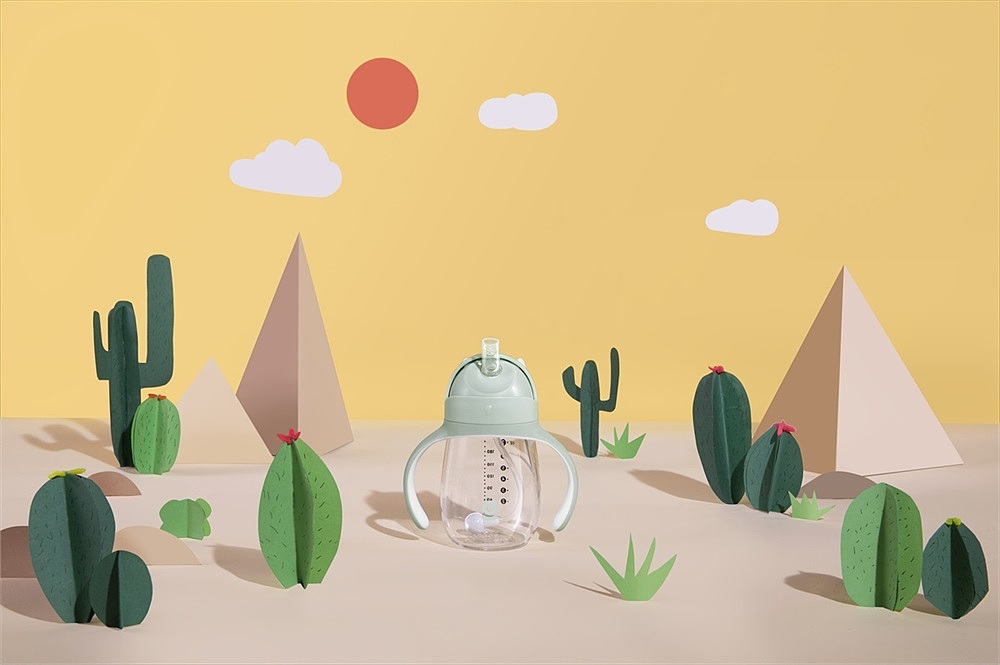 日本品牌GERM格沵儿童学饮杯 创意画面拍摄（图ZMTY2NzIzODI0） - 产品摄影 - 站酷设计师来菲视觉HR原创素材 - 站酷ZCOOL