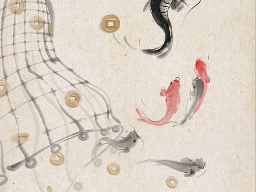 帮忙画的挂帘（个人主页-ZNTU5MjI3NTY=） - 商业插画 - 站酷设计师李知了了了原创素材 - 站酷ZCOOL