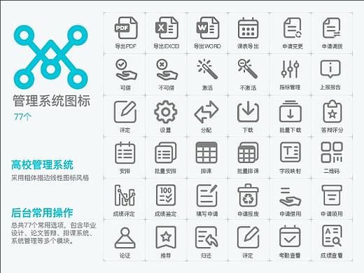 教学管理系统图标*77个
